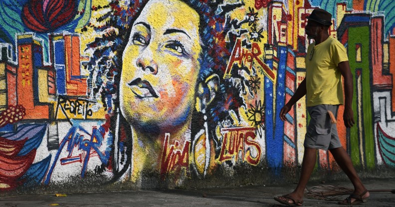 Brazil Marielle Franco graffiti