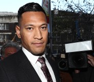 Israel Folau arrives ahead of his conciliation meeting with Rugby Australia at Fair Work Commission on June 28, 2019 in Sydney, Australia.