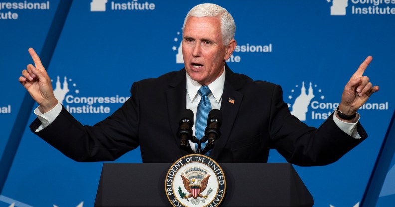 Vice President Mike Pence speaks at the 2019 House Republican Conference Member Retreat Dinner in Baltimore on Friday September 13, 2019.