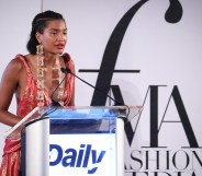 Indya Moore speaks on stage at The Daily Front Row's 7th annual Fashion Media Awards on September 05, 2019 in New York City.