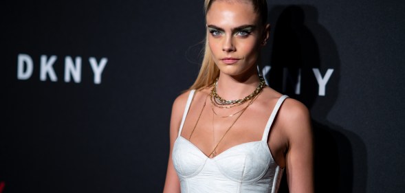 Cara Delevingne attends the DKNY 30th anniversary party at St. Ann's Warehouse on September 09, 2019 in New York City.