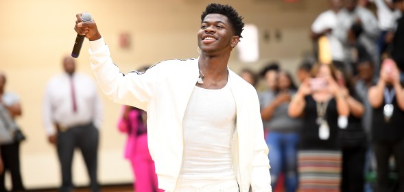 Lil Nas X makes a surprise visit to his former high school on September 10, 2019 in Lithia Springs, Georgia