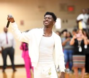 Lil Nas X makes a surprise visit to his former high school on September 10, 2019 in Lithia Springs, Georgia