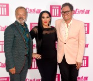 Graham Norton, Michelle Visage and Alan Carr attend the RuPaul's Drag Race UK premiere at on September 17, 2019 in London, England.