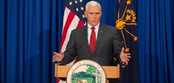 Governor Mike Pence of Indiana faced national scrutiny for his anti-LGBT stances