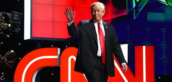 Donald Trump during the CNN presidential debate on December 15, 2015 in Las Vegas, Nevada.