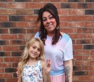 Jeneen (R) and her eight-year-old daughter, Luna, Britain's "youngest transgender toddler." (Jeneen)