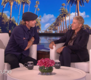 Ellen DeGeneres and Brad Pitt