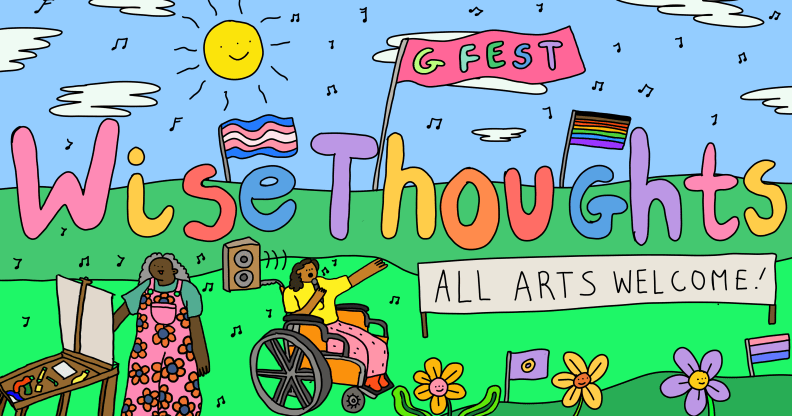 Wise Thoughts' LGBT+ arts festival, GFEST (Wise Thoughts illustration by artist Wednesday)