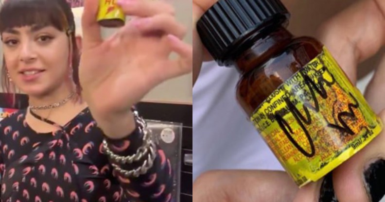 Charli XCX said "gay rights!" while holding a bottle of poppers and broke the internet in the process. (Twitter)