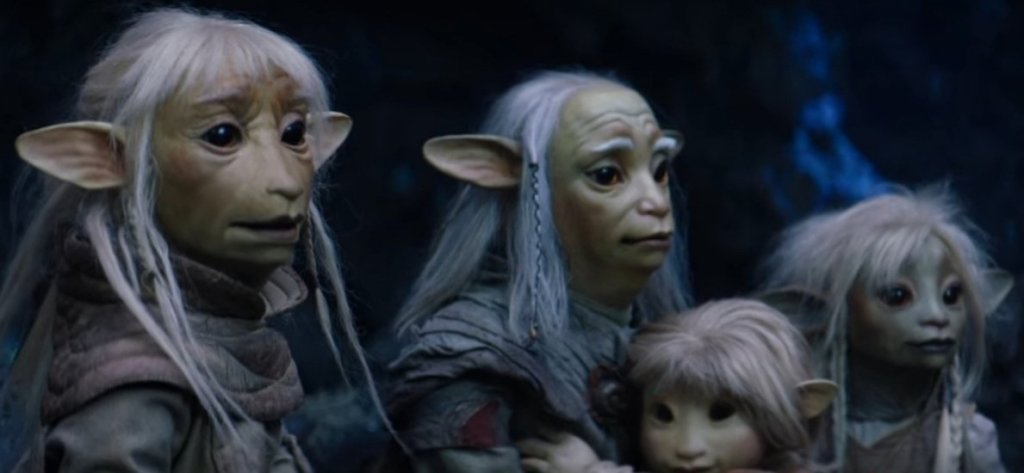 Deet with her two fathers and little brother in The Dark Crystal: Age of Resistance