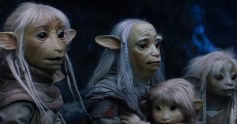 Deet with her two fathers and little brother in The Dark Crystal: Age of Resistance