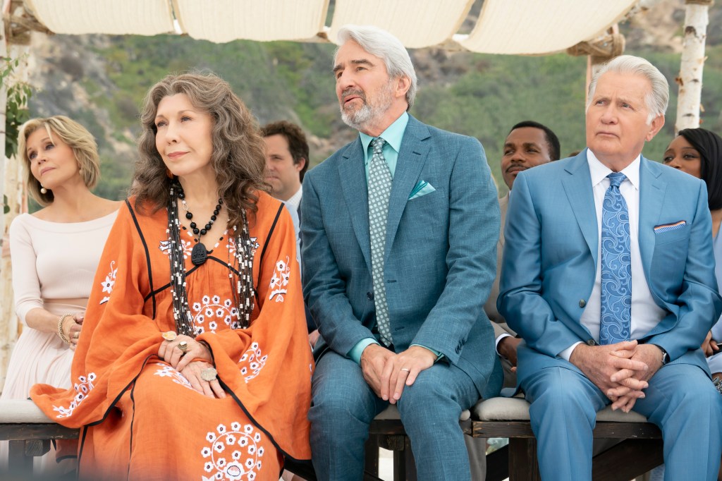 Jane Fonda, Lily Tomlin, Sam Waterson and Martin Sheen in Grace And Frankie
