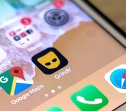 An iPhone screen showing the Grindr icon
