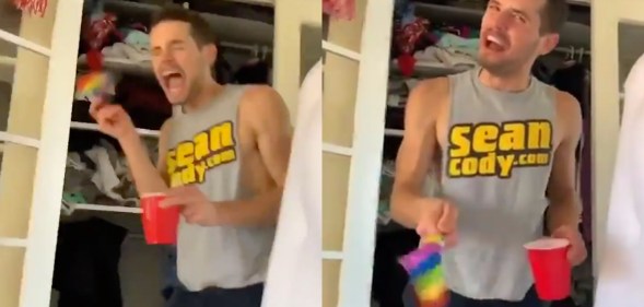 A gay actor spent a year filming himself scaring his best friend. (Twitter)