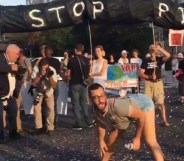 Queer activists joined the climate change protest