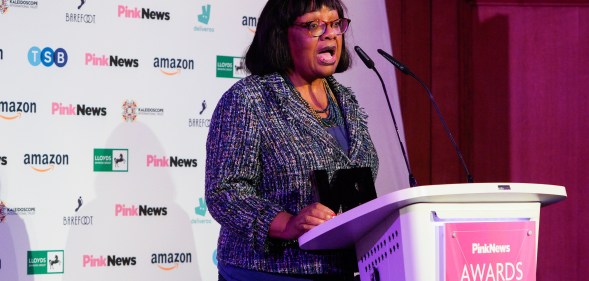 Diane Abbott at the PinkNews Awards