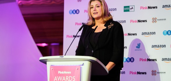Penny Mordaunt addressed the PinkNews Awards