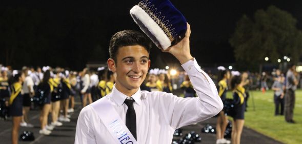 Anthony Arnoni, once terrified to come out as gay in fear of what classmates would think, was crowned homecoming king this school year by his school. (Instagram/Sophia Khudyk)