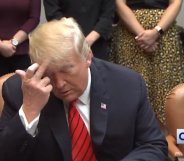 Donald Trump calling the two astronauts during the first all-women spacewalk.