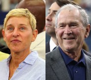 Ellen DeGeneres and George Bush