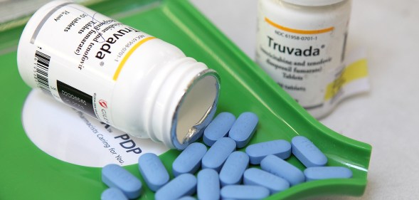 Bottles of antiretroviral drug Truvada
