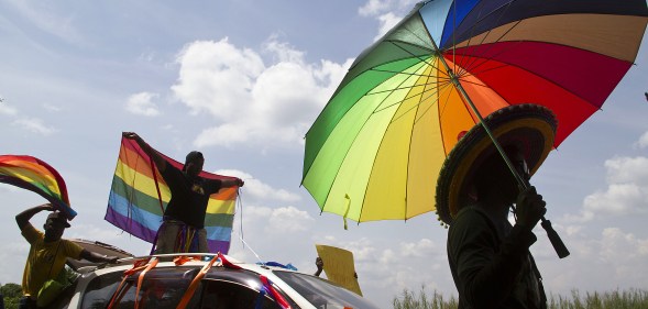 Uganda is one of around 70 countries where being gay is punishable by imprisonment. (ISAAC KASAMANI/AFP via Getty Images)
