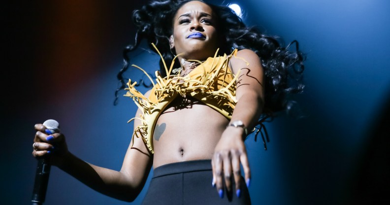 Rapper Azealia Banks performs at Club Nokia on April 16, 2015 in Los Angeles, California.