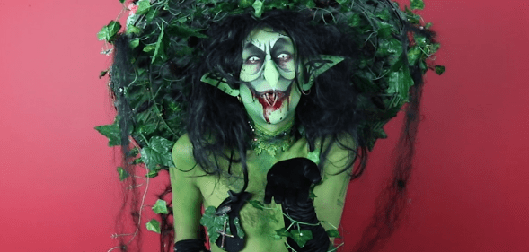 Witchy Halloween drag make-up (PinkNews)