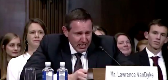 judiciary nominee Lawrence VanDyke crying