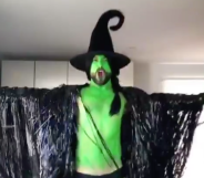 Mark Kanemura is truly unlimited as he delivered a Wicked Halloween performance. (Screen capture via Twitter)