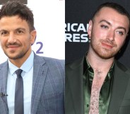 Singer Peter Andre (L) has hit out against the alleged move towards gender-neutral categories at the BRIT Awards, following Sam Smith coming out as non-binary. (Keith Mayhew/SOPA Images/LightRocket via Getty Images/Steve Granitz/WireImage