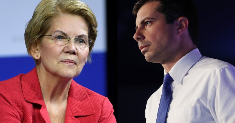 Elizabeth Warren and Pete Buttigieg