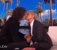 Ellen DeGeneres decided to kiss Howard Stern for some reason