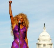 RuPaul in front of the White House