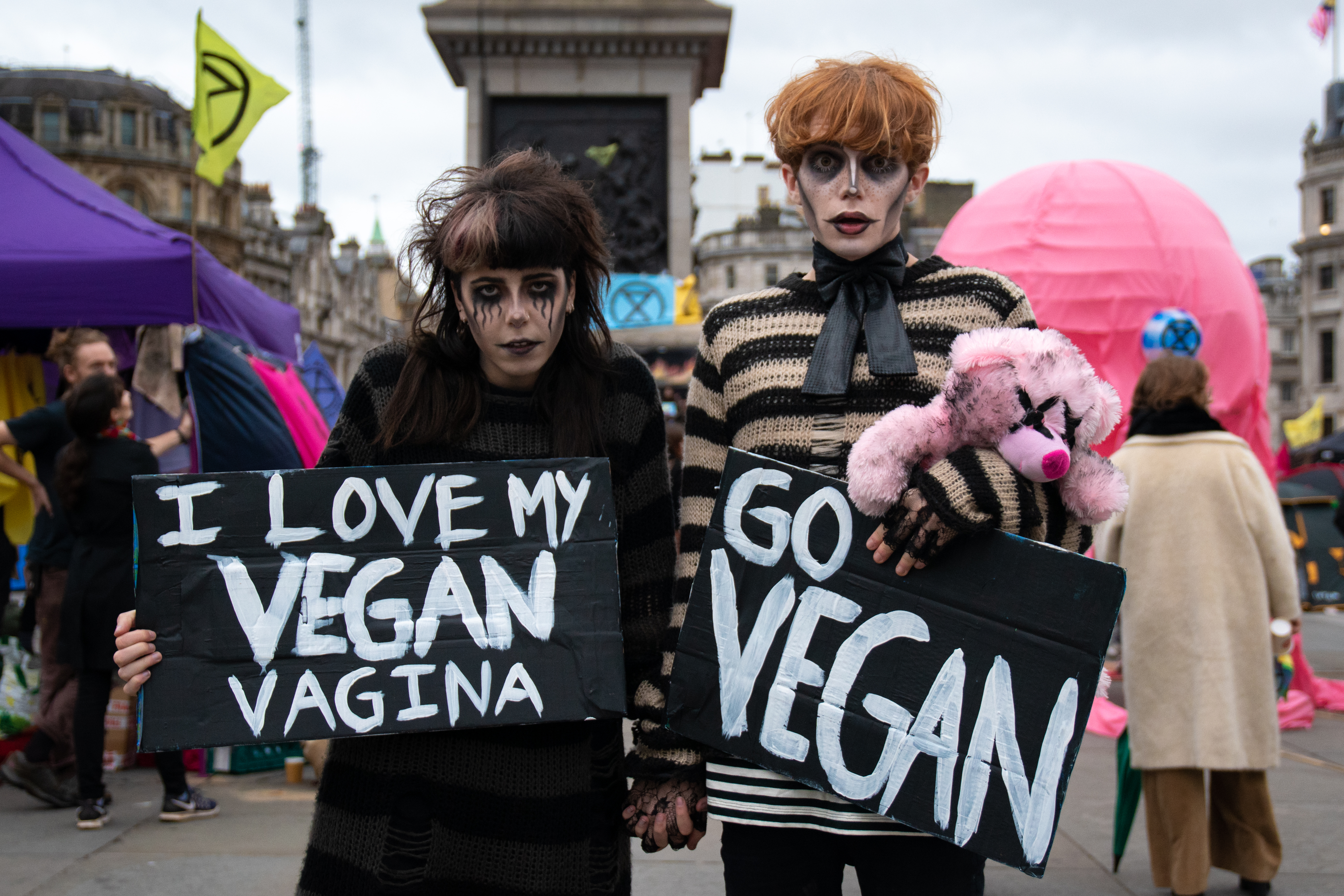 RuPaul's Drag Race star Scaredy Kat protests with Extinction Rebellion