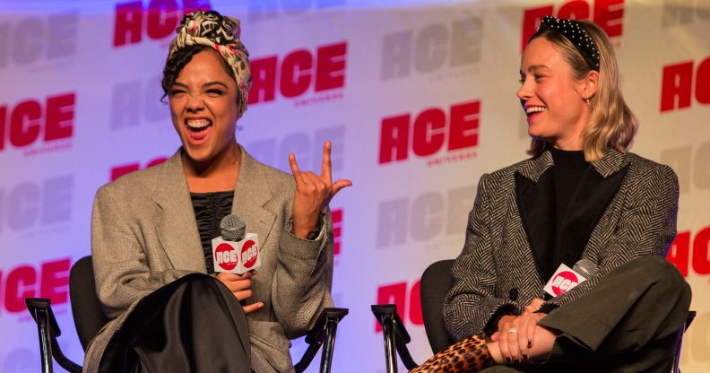 Tessa Thompson and Brie Larson