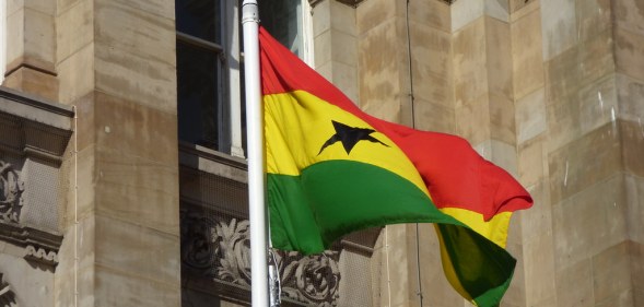 The national flag of Ghana, where being LGBT+ is heavily criminalised.