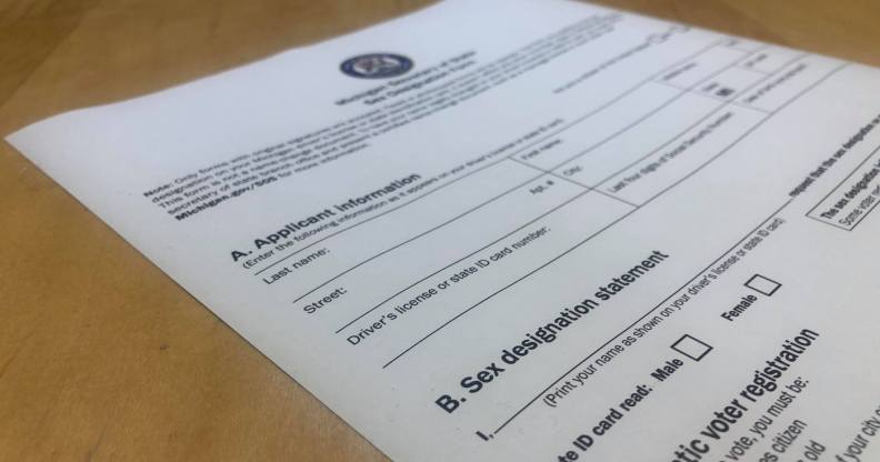 People in Michigan can change their legal gender by filling out a one-page form