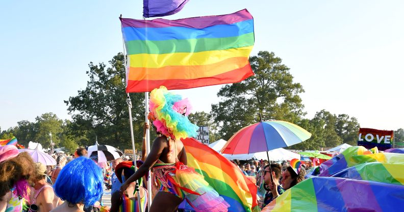 Pride Parade is seen during the 2019 Bonnaroo Arts And Music Festival in Manchester, Tennessee. (FilmMagic/FilmMagic for Bonnaroo Arts And Music Festival )