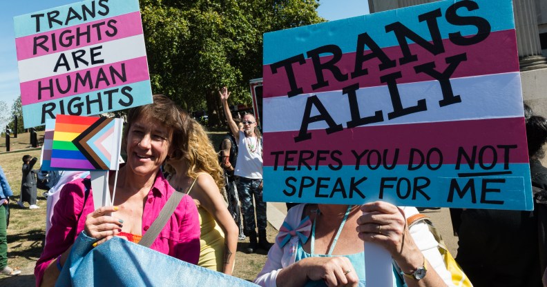 Young non-binary person calls for cis people to stand up for trans rights