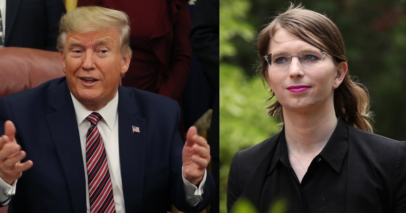 Chelsea Manning returned fire after a callous jibe from President Donald Trump