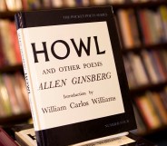 Copies of Allen Ginsberg's famous 'Howl' on display at City Lights Bookstore in San Francisco, Calif.