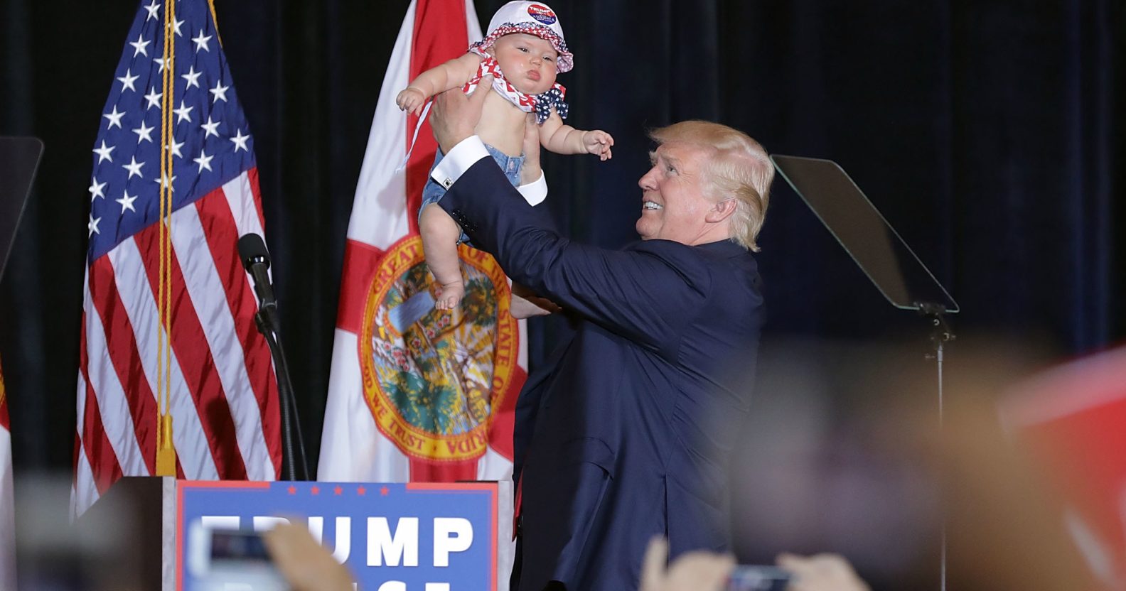 Trump with baby