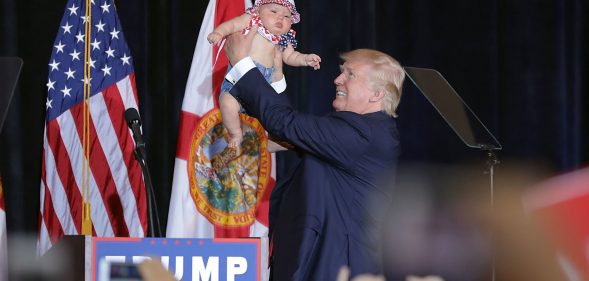 Trump with baby