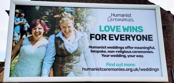 Northern Ireland billboard with same-sex couple