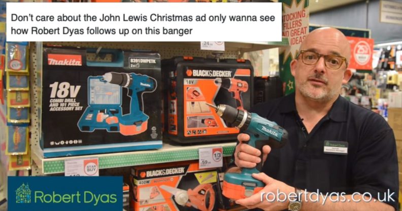 'Tis the season when Robert Dyas' iconic advert comes to a Twitter timeline near you. (Screen capture via YouTube)