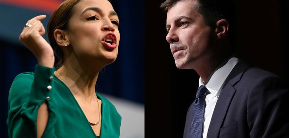 Alexandria Ocasio-Cortez and Pete Buttigieg