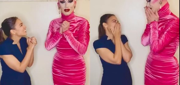 Alexandria Ocasio-Cortez and Sasha Velour
