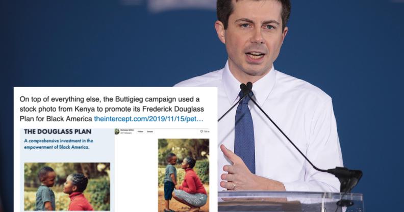 Pete Buttigieg's bid to become US president has been dogged by allegations of tone deafness towards racial minority communities. (Scott Olson/Getty Images)